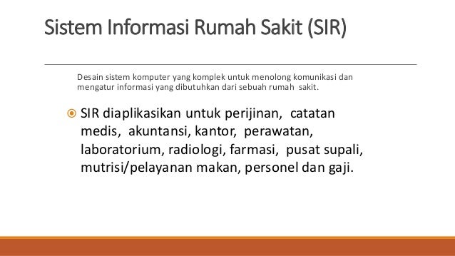 Sistem Informasi Manajemen Puskesmas (SIMPUS) dan SIMRS