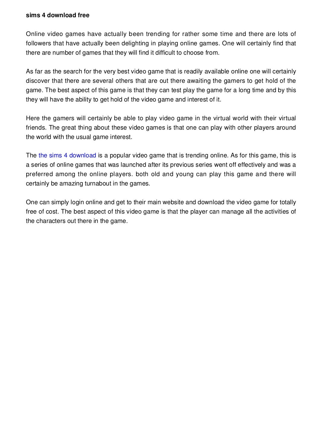 The Sims 4 Download Gratis