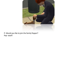 P- Would you like to join the family Pepper?Pep- woof!