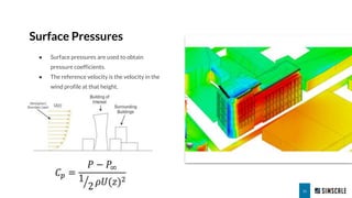 Surface Pressures
31
31
● Surface pressures are used to obtain
pressure coefficients.
● The reference velocity is the velo...