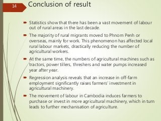 Effect of Labour Movement on Agricultural Mechanization in Cambodia