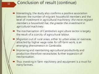 Effect of Labour Movement on Agricultural Mechanization in Cambodia