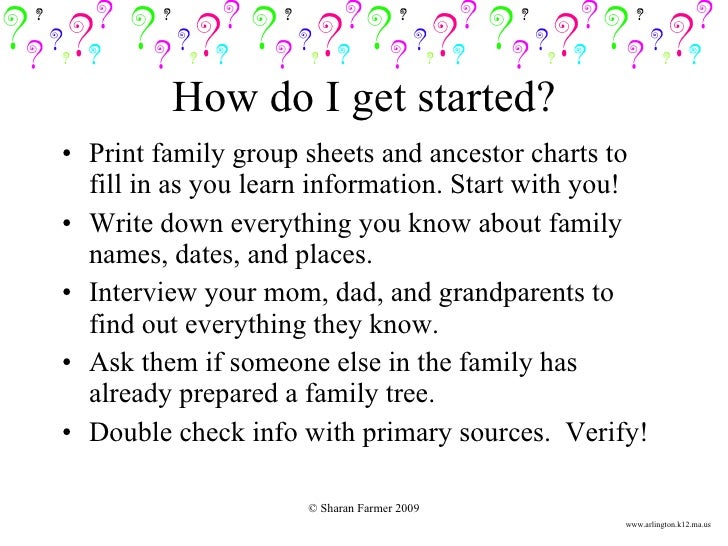 how to fill out a family tree