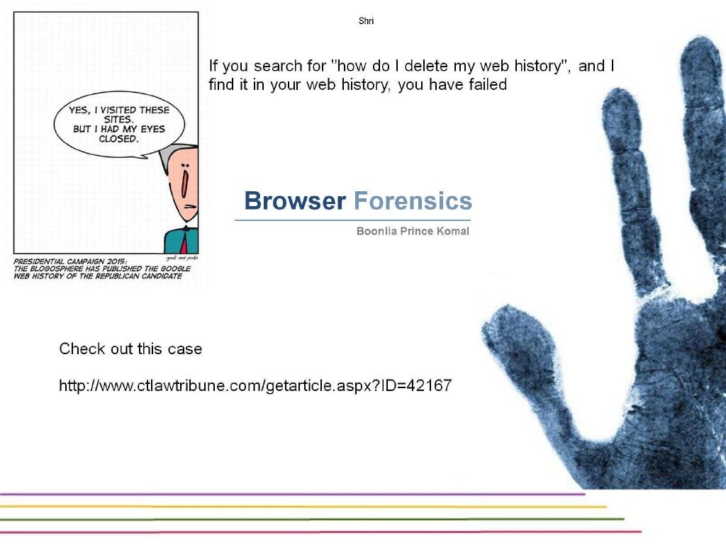 Browser forensics