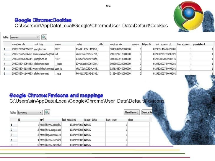 Browser forensics