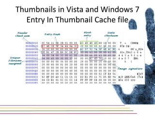 Thumbnails in Vista and Windows 7
  Entry In Thumbnail Cache file
 