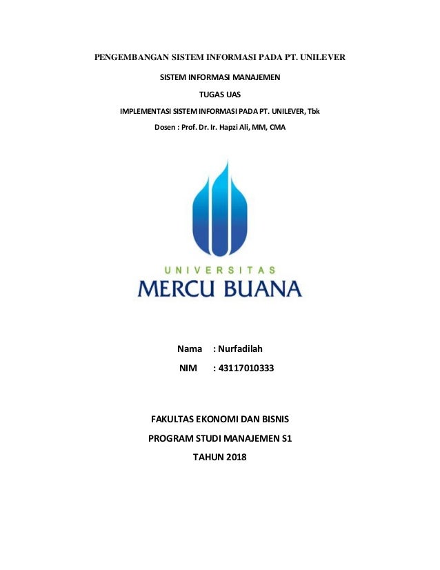 pics Kantor Unilever Pekalongan pengembangan sistem informasi