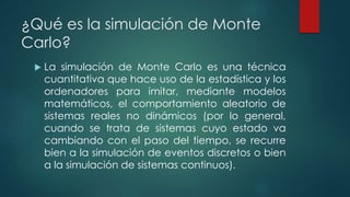 Metodo o Simulacion de Montecarlo