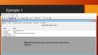 Ejemplo 1
Figura 9 Reporte de datos generales del modelo (ficha
General)
 
