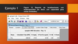 Ejemplo 1 Figura 12 Reporte de localizaciones con
multicapacidad (es decir, con capacidad para
varias entidades)
 