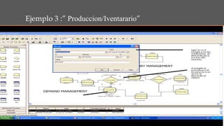Ejemplo 3 :” Produccion/Iventarario”
 