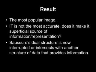 Based on Ferdinand De Sussure's Langue and Parole, rules and conventions of language is contradicted with use of the language by GOOGLE.