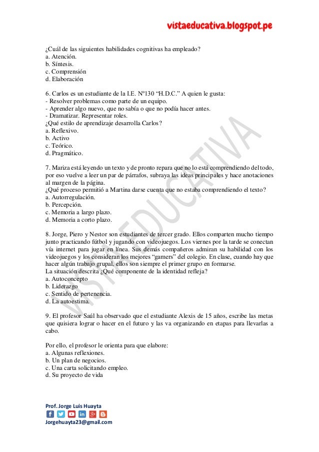 Simulacro 18 - Nombramiento Docente 2017