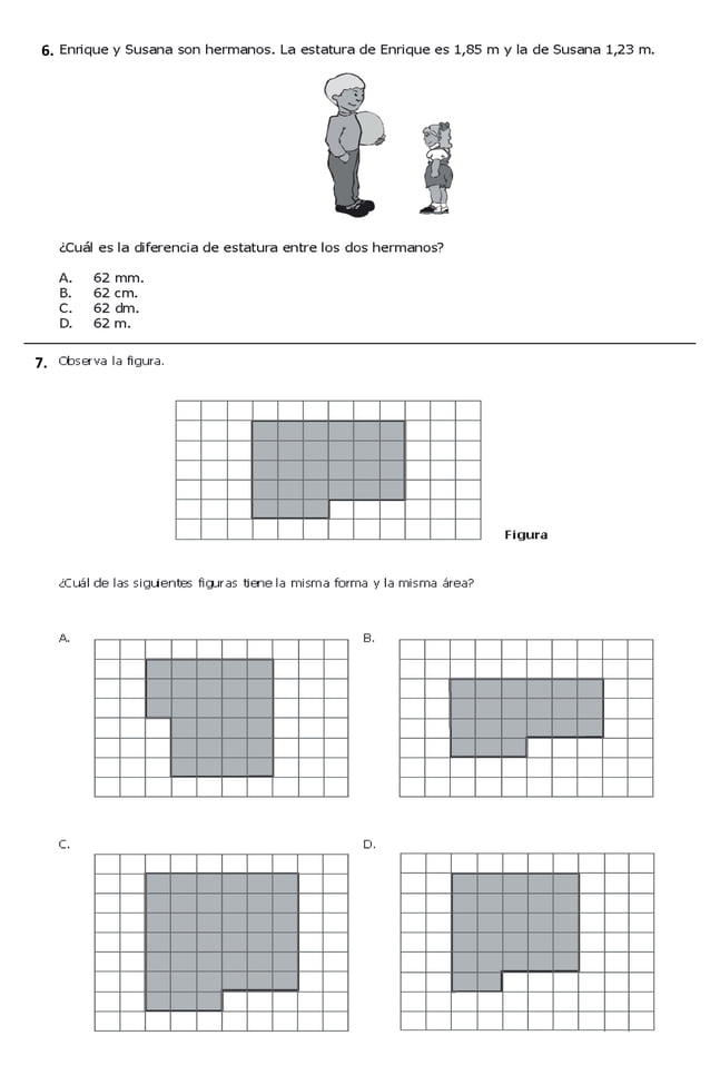 Simulacro prueba SABER quinto matematicas PDF