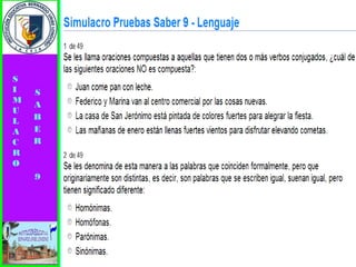 Simulacro pruebas saber 9° elizabeth ramirez 