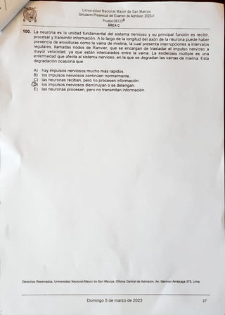 Simulacro área C, SAN MARCOS PDF