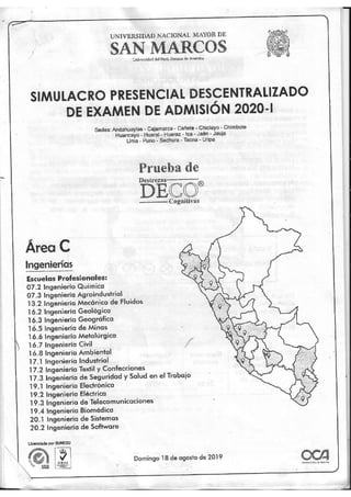 SIMULACRO UNMSM 2020-I (Área C).pdf