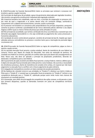 Simulado Processo Civil - Semana 2