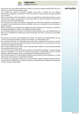 Simulado Direito Civil - Semana 3