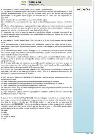 Simulado Direito Civil - Semana 3