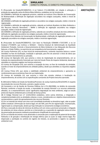 Simulado Direito Ambiental