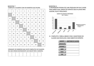 QUESTÃO 7 QUESTÃO 8
 