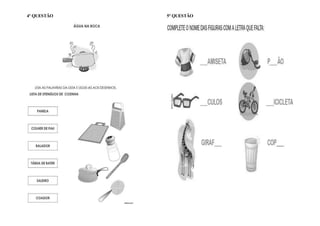 4ª QUESTÃO 5ª QUESTÃO
 