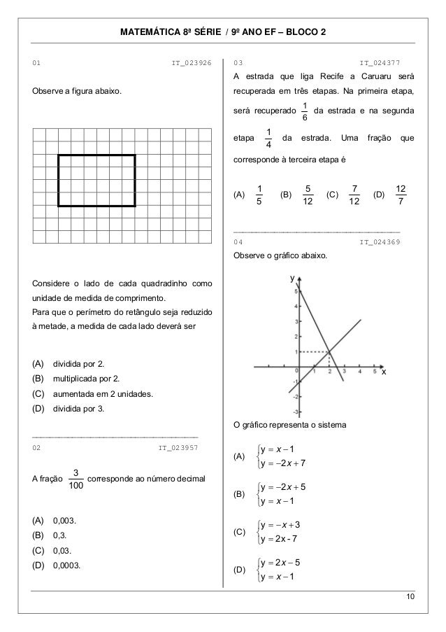 Simulado Prova Brasil 9 Ano Simulado Prova Brasil 9 Ano