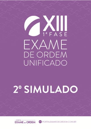www.cers.com.br
Simulado - OAB 1ª Fase - XIII Exame
1
 