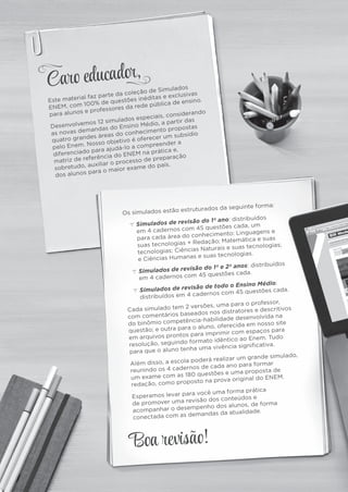 Simulado ENEM Ciências da Natureza e suas tecnologias - MODERNA | PDF