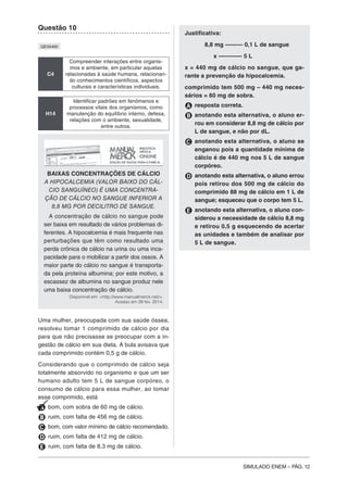 Simulado ENEM Ciências da Natureza e suas tecnologias - MODERNA | PDF