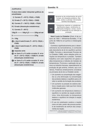 Simulado ENEM Ciências da Natureza e suas tecnologias - MODERNA | PDF