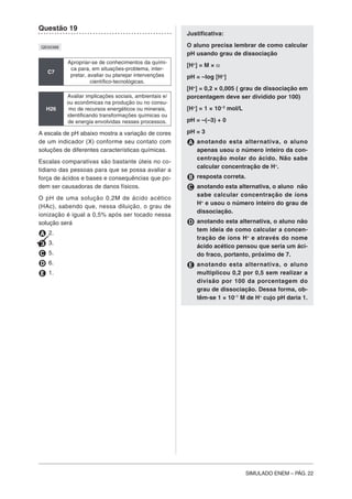 Simulado ENEM Ciências da Natureza e suas tecnologias - MODERNA | PDF