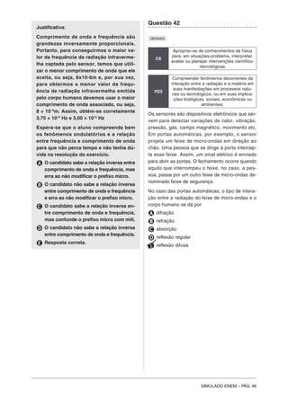 Simulado ENEM Ciências da Natureza e suas tecnologias - MODERNA | PDF