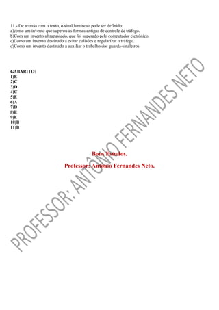 SIMULADO DE INTERPRETAÇÃO  TEXTUAL.