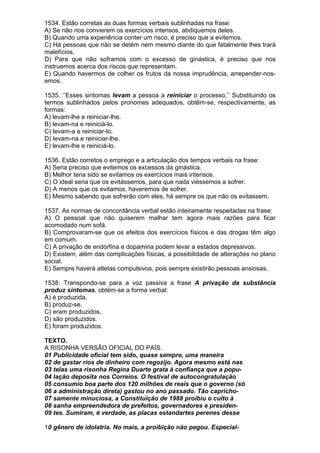 Simulado de português