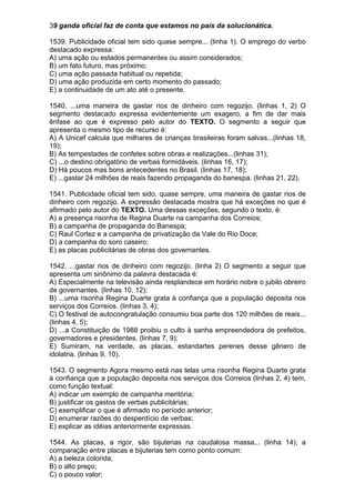 Simulado de português