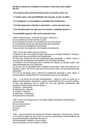 Simulado de português