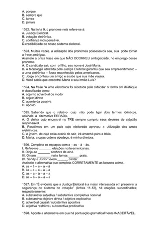 Simulado de português