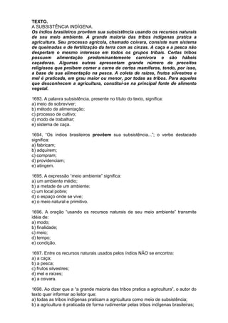 Simulado de português