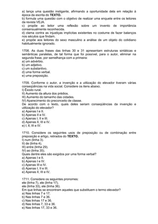 Simulado de português