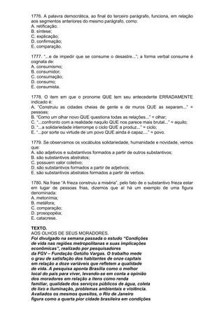 Simulado de português