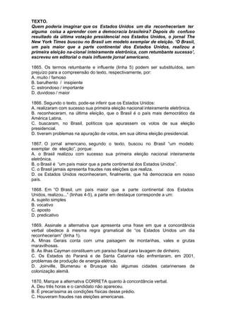 Simulado de português