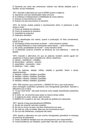 Simulado de português