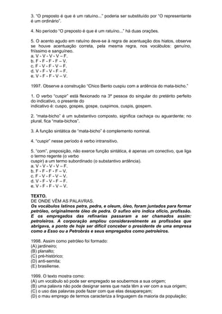 Simulado de português