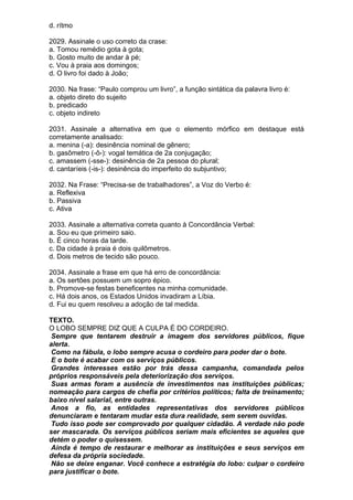 Simulado de português