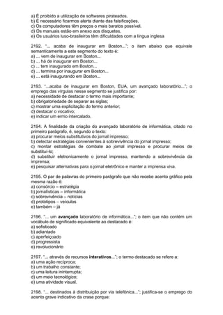 Simulado de português