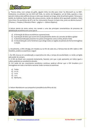 Simulado 14 Prof. Luiz Carlos Melo, PDF, Continente