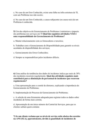 Simulado grátis itil v3 foundation