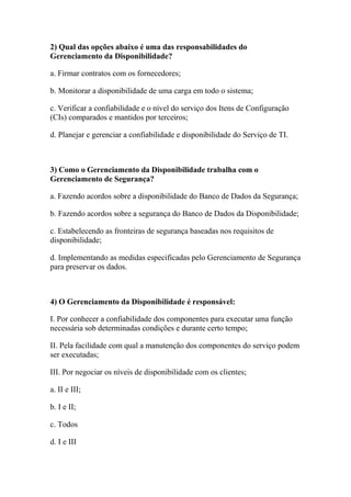 Simulado grátis itil v3 foundation